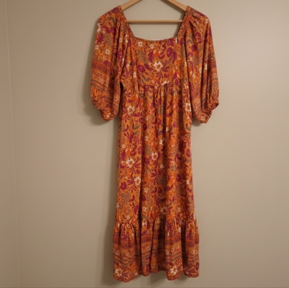 Umgee Boho High-Low Floral Maxi Dress - Picture 2 of 3